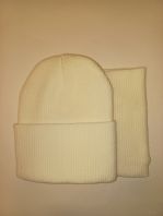 Шапка +снуд,  белый
