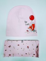 Шапка+снуд, двойной трикотаж