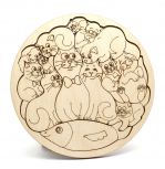 Пазлы-раскраска Коты