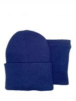 Шапка +снуд, т.синий 