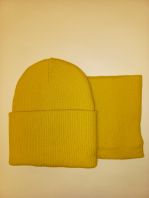 Шапка +снуд, горчица 