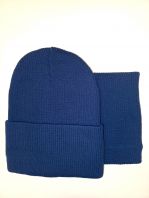 Шапка +снуд, синий 