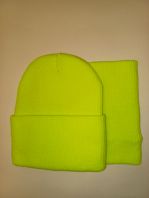 Шапка +снуд, салатный 