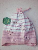 Розовые полоски,бабочки, на х.б.