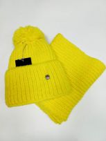Шапка +снуд, желтый