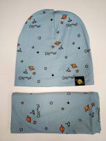 Шапка+снуд, двойной трикотаж