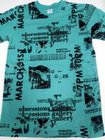 Футболка подросток ,зеленый газета