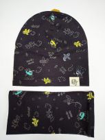 Шапка+снуд, двойной трикотаж