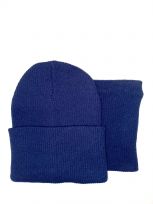 Шапка +снуд, т.синий 