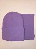 Шапка +снуд,  сирень 